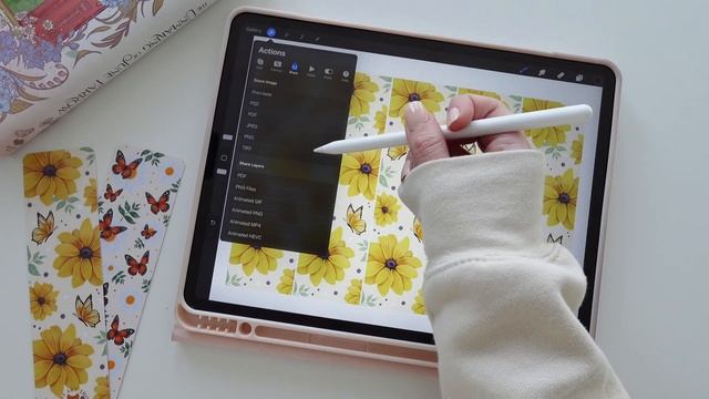 How To Make Bookmarks | Double Sided ?✨ procreate tutorial for double sided bookmarks смотреть онлайн