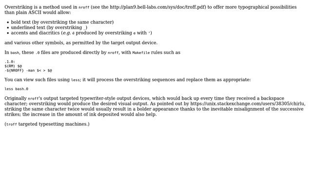 Unix & Linux: Purpose of "ASCII text, with overstriking" file format (3 Solutions!!) смотреть онлайн