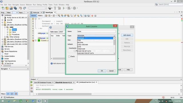 NetBeans : JSP Database connection and Inserting a value to the data-table from JSP webpage смотреть онлайн