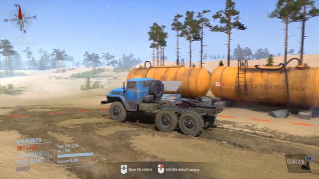 Spintires MudRunner Ural 4320 Truck With Tracks Chains On Wheels смотреть онлайн