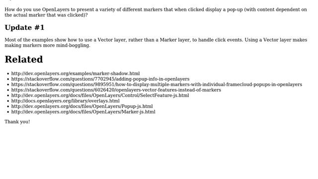 GIS: Click a marker icon to open a pop-up, using OpenLayers смотреть онлайн