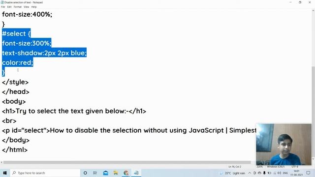 How to disable selection of the text in HTML webpage without JavaScript | Easiest tutorial смотреть онлайн