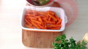 Пикантная морковь, запеченная в духовке  Вкусно и полезно
