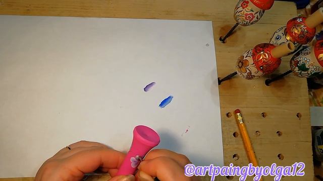 Декоративная роспись двойным мазком! Роспись сувенирных изделий! смотреть онлайн