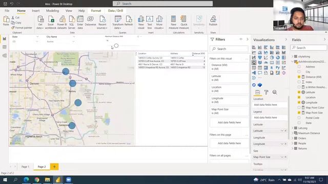 Power BI : Maps with a Distance Radius смотреть онлайн