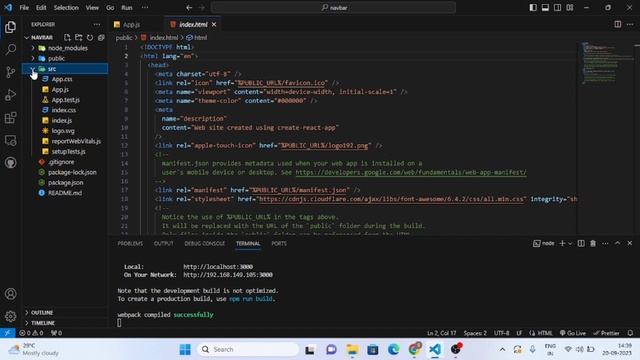 How to Create Responsive Navbar Using React, React-Bootstrap and Font-Awasome смотреть онлайн