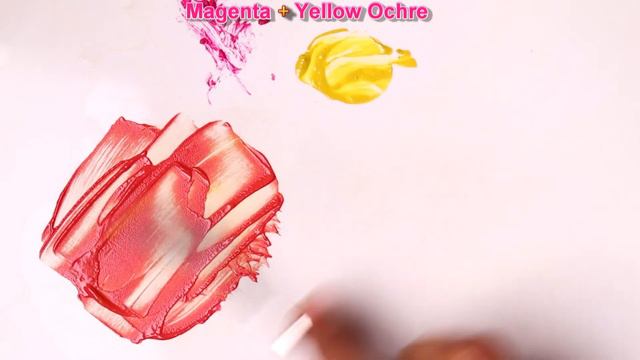 Mixing Yellow Ochre And Magenta - What Color Make Yellow Ochre And Magenta - Mix Acrylic Color смотреть онлайн