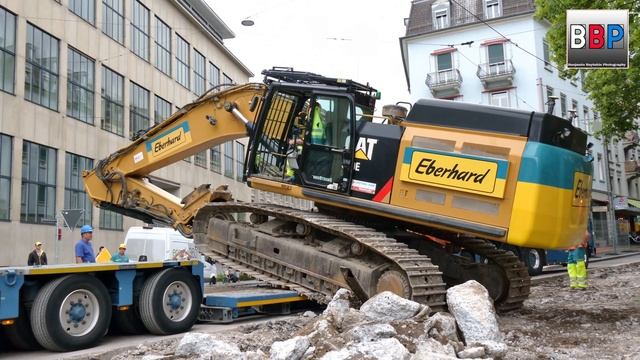 VOLVO FH XXL & CAT 349E, Ab- & Aufladen / Loading, Zürich, SWITZERLAND, 11.07.2020. смотреть онлайн