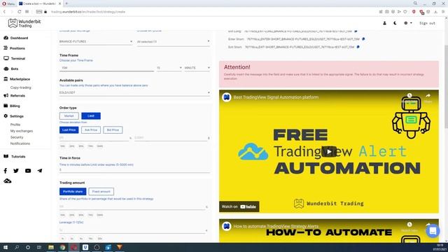 Как Создать Бота для Торговли Криптовалютой на Торговой Платформе Wunderbit смотреть онлайн