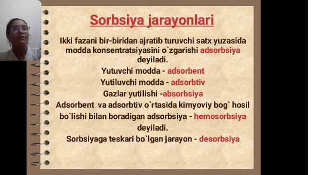 Sirt Hodisalari Adsorbsiya