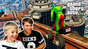 НА КВАДРОЦИКЛЕ ПО РЕЛЬСАМ, НА СУПЕРКАРЕ ПО СТЕНЕ! Играем GTA Online