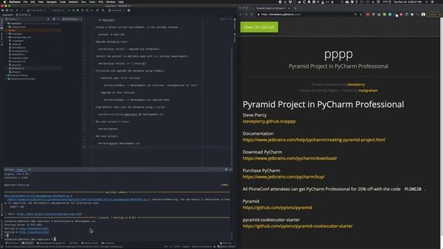 Lightning Talk - Pyramid and Pycharm - Steve Piercy смотреть онлайн