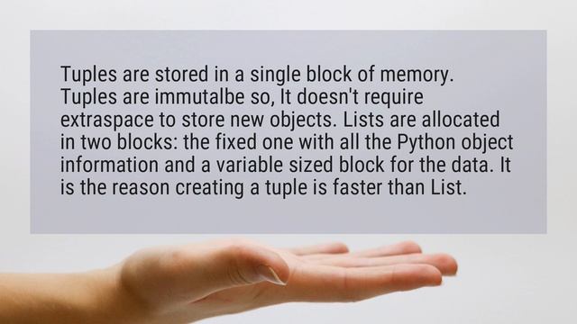 Why tuple is faster than list? смотреть онлайн