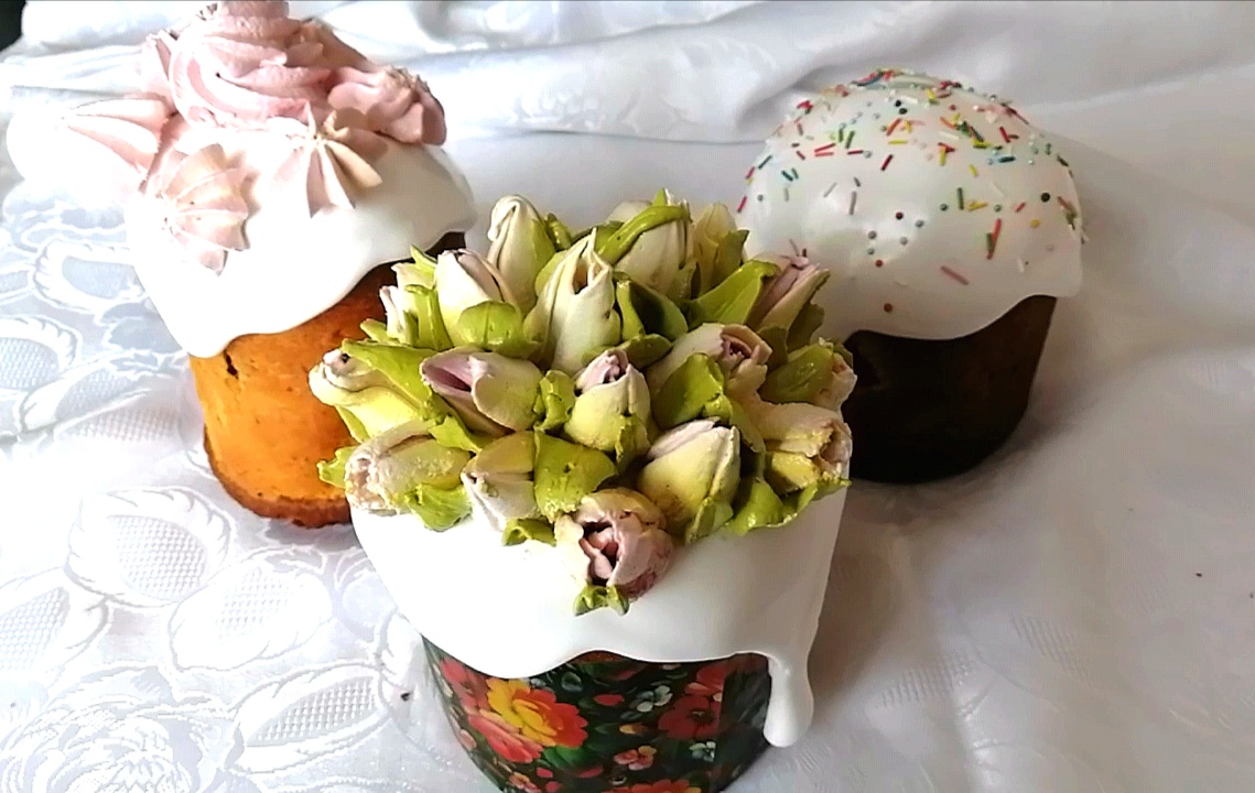 Кулич Кондитерский по старому рецепту, тесто сдобное, волокнистое и нежное как пух смотреть онлайн