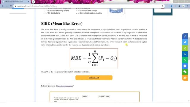 Mean Bias Error | MBE Calculator | Online Calculator of MBE смотреть онлайн