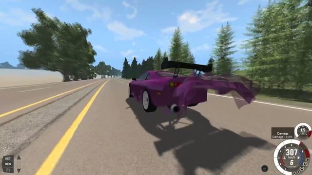 Лежачий НА СКОРОСТИ 200 КМ/Ч | Минус ПОДВЕСКА - BeamNg Drive смотреть онлайн
