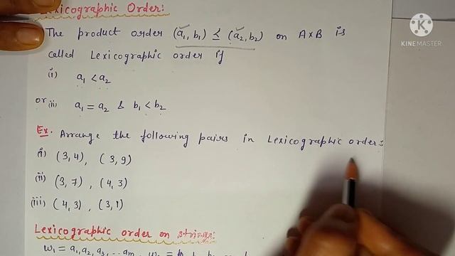 3. Product and Lexicographic order || Examples of Lexicographic ordering #Lexicographicorder смотреть онлайн