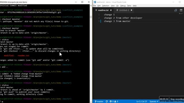 6 | How to resolve conflict while merging branch in GIT | by Hardik Patel смотреть онлайн
