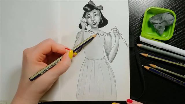 How to Create a Retro Pencil Drawing Sketch of a Girl! смотреть онлайн