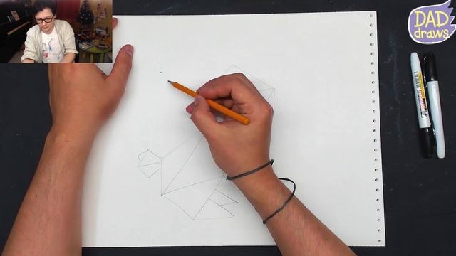 How to draw a Rabbit / triangles / geometry смотреть онлайн