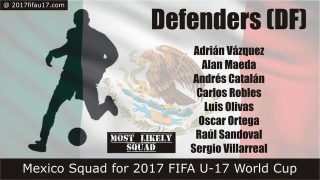 Mexico Squad for 2017 FIFA U-17 Football World Cup смотреть онлайн
