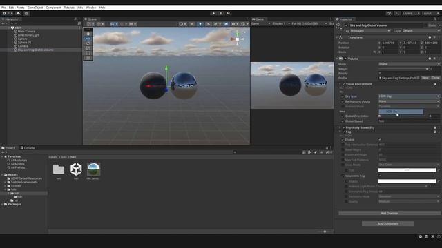 How to add HDRI sky / SKYBOX in unity HDRP ? смотреть онлайн