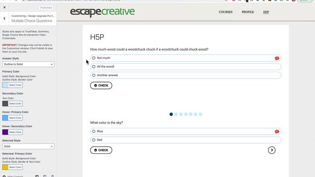 Multiple Choice Questions: Design Upgrade Pro for H5P смотреть онлайн
