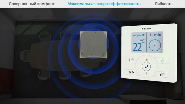 Видеообзор кондиционера DAIKIN Кассетного типа Round Flow смотреть онлайн