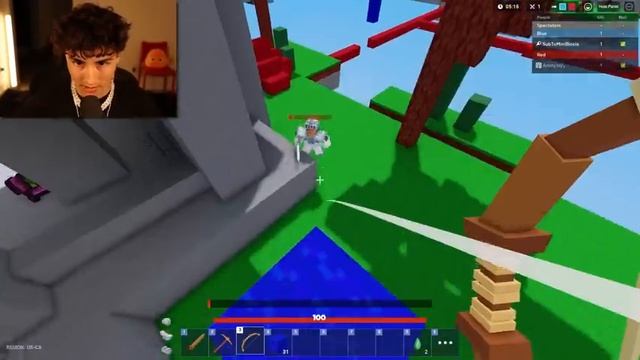 I Challenged a Streamer To 1v1 For 100$ In Roblox BedWars! смотреть онлайн