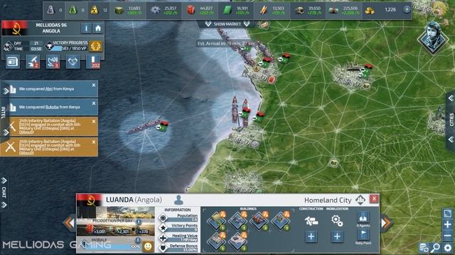 Conflict of Nations - How to play SOLO // Angola Part 2 смотреть онлайн