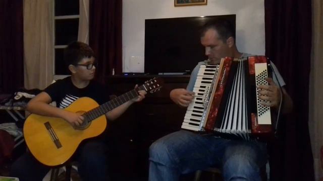 Despacito by me (accordion) and my bro (guitar) смотреть онлайн