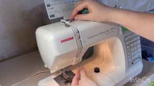 Заправка нити в машину Janome 5200 . Встроенный нитевдеватель