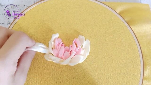 Ribbon Embroidery Tutorial | Single Flower Designs #16