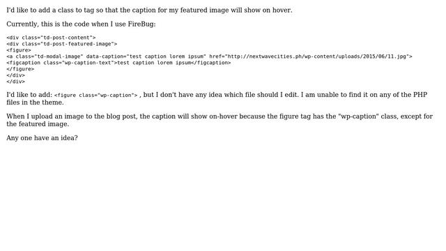 Wordpress: How to add a class to figure tag for featured images? смотреть онлайн