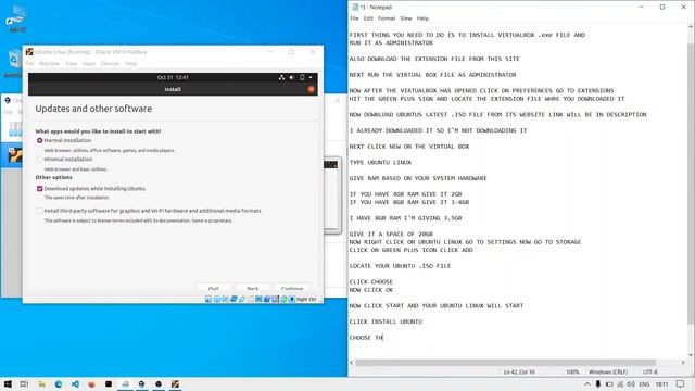 How to Install Ubuntu on VirtualBox Tutorial. смотреть онлайн
