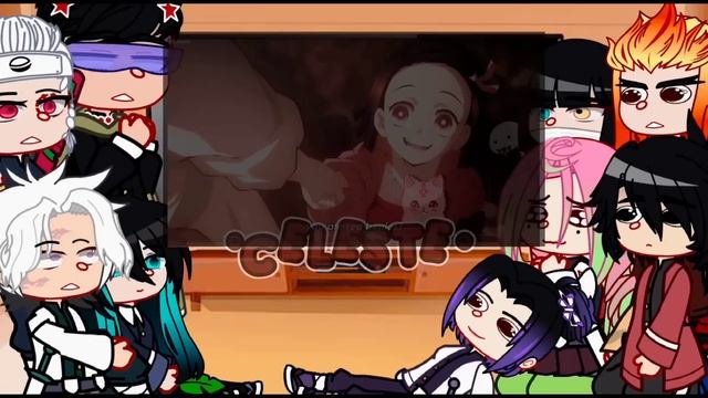 Hashira react to tanjiro + nezuko vs Daki | Compilation | Demon Slayer | Gacha Club | Read Des смотреть онлайн