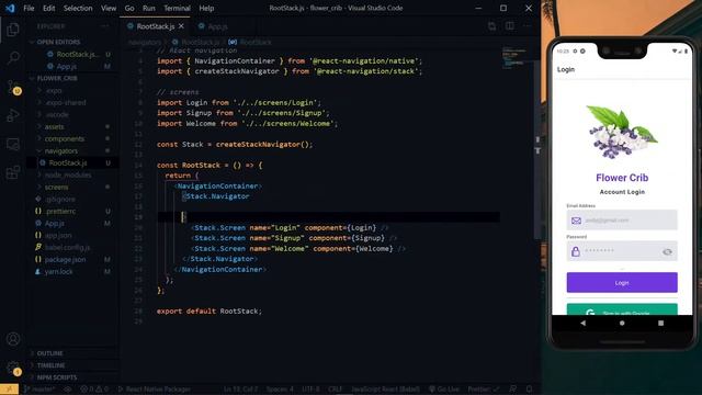 Move From One Screen To Another In React Native | React Native Login System #3 смотреть онлайн