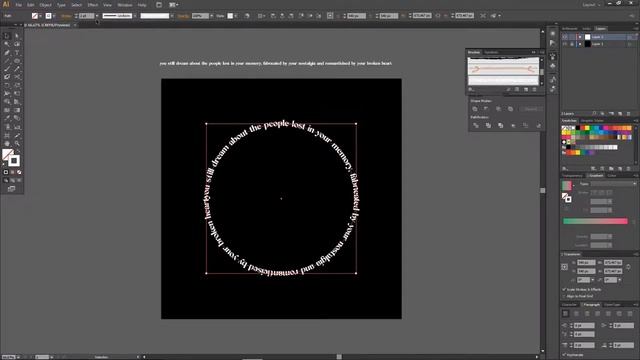 Spiral Text Effect In Adobe Illustrator CS6 смотреть онлайн