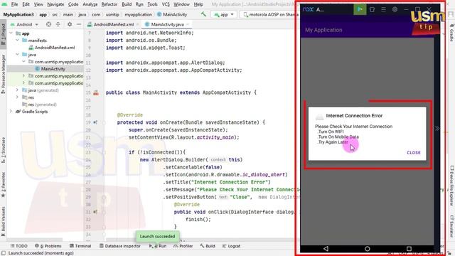How to Show #Dialog box No #Internet Connection in App in #Android Studio| Check Network #Connectio смотреть онлайн