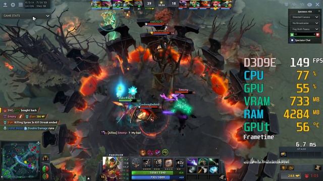 GeForce GTX 1660 ti -- Intel Core i5-9400F -- Dota 2 FPS Test смотреть онлайн