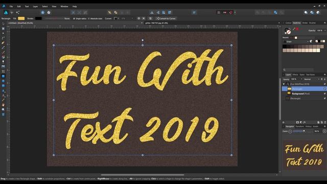 Affinity Designer and Photo – Fun With Text 5 - Foil Effect смотреть онлайн