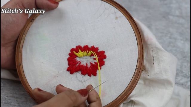 fancy stitch with hibiscus flower | Joba flower embroidery | China Rose flower embroidery смотреть онлайн