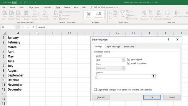 How to Edit a Drop-Down List in Excel смотреть онлайн