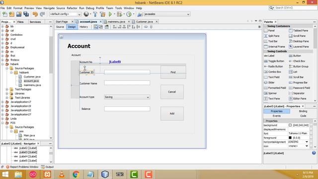 Banking Management System in Java part 7 смотреть онлайн