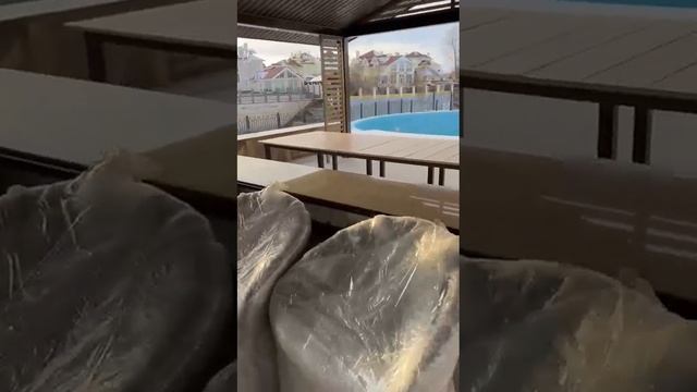 Вентилируемый фасад из мрамора, крыльцо из гранита, беседка и бассейн с отделкой мрамором и гранито смотреть онлайн