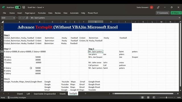 Text Split || text split in excel|| смотреть онлайн