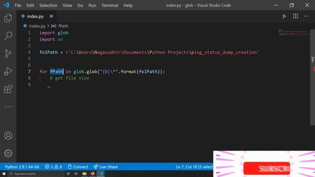 Iterating through files inside a folder using the glob module in python смотреть онлайн