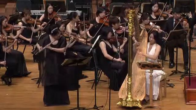 Mozart flute and harp concerto K299; 2nd mov. harp 박수원 flute 김미희 смотреть онлайн
