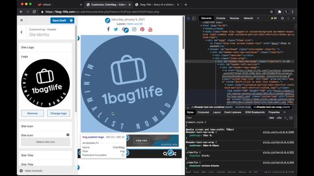 How to add and resize logo in WordPress website | 2021 | with Subtitles смотреть онлайн