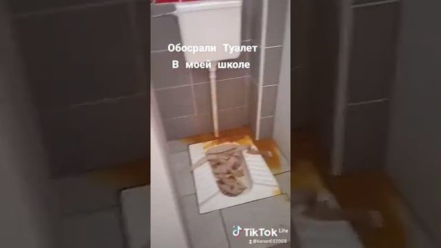 Обосрали Туалет в моей школе ???
